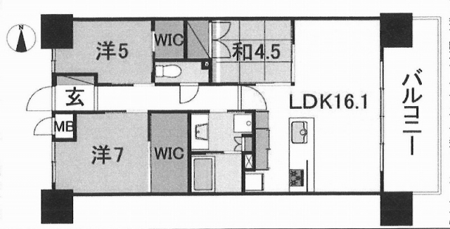 クレアホームズグラン岩崎ザ・レジデンス3LDK