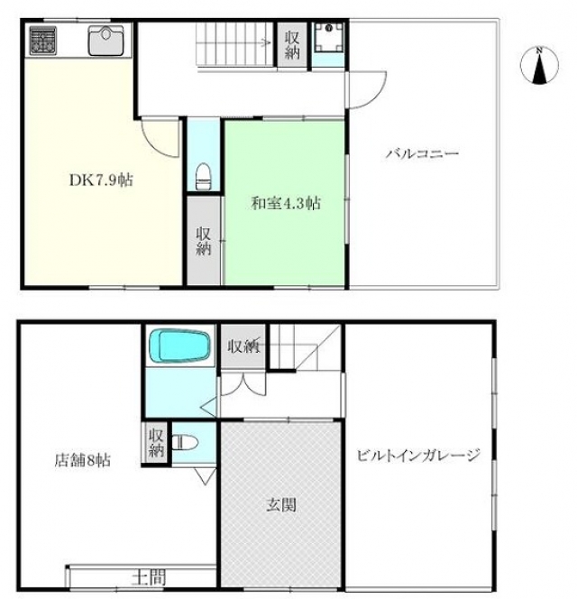 祇園町中古店舗付き戸建