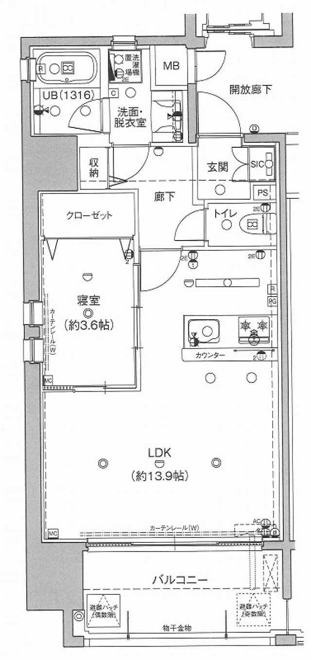 スペルビア勝山　1LDK