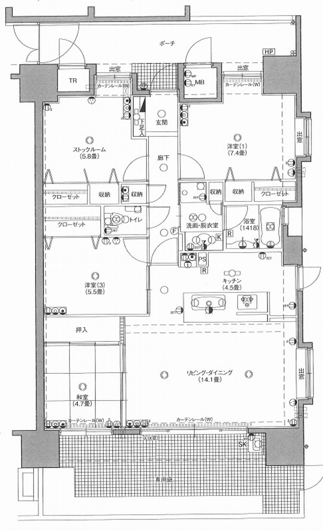 ロージュ持田4LDK